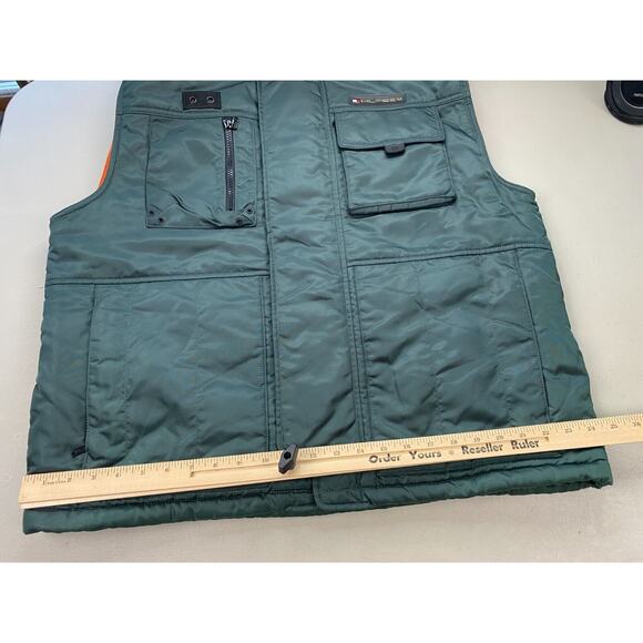 VINTAGE Y2K Tommy Hilfiger Jacket Vest Mens XL Nylon Quilted Spellout Hiking - Picture 8 of 12